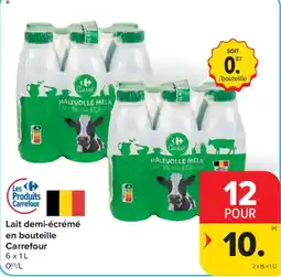 Carrefour Lait demi-écrémé en bouteille Carrefour aanbieding