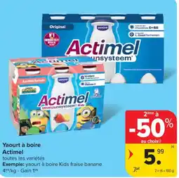 Carrefour Yaourt à boire Actimel aanbieding