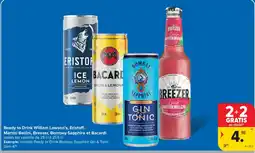 Carrefour Ready to Drink William Lawson's, Eristoff, Martini Bellini, Breezer, Bombay Sapphire et Bacardi aanbieding