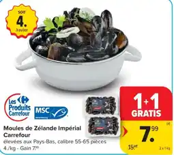 Carrefour Market Moules de Zélande Impérial Carrefour aanbieding