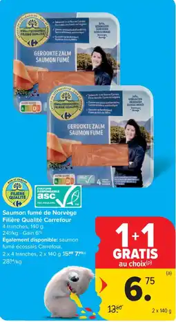 Carrefour Market Saumon fumé de Norvège aanbieding