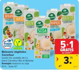 Carrefour Market Boissons végétales Carrefour aanbieding