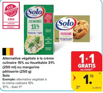 Alternative végétale à la crème culinaire