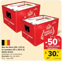 Carrefour Bac de bière Stella Artois aanbieding
