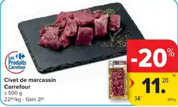 Carrefour Civet de marcassin aanbieding