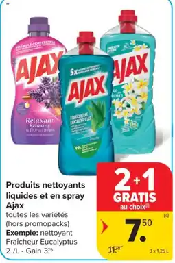 Carrefour Produits nettoyants liquides et en spray Ajax aanbieding