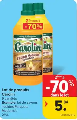Carrefour Lot de produits Carolin aanbieding