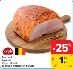 Carrefour Market Pastrami Breydel aanbieding