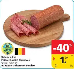 Carrefour Market Salami à l'ail aanbieding