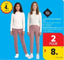 Carrefour T-shirt manches longues fille aanbieding