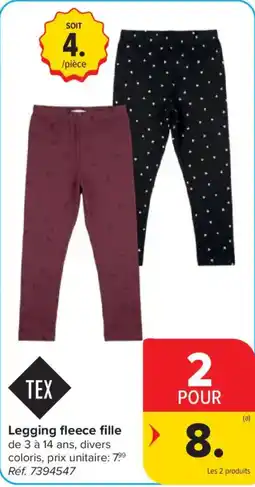 Carrefour Legging fleece fille aanbieding