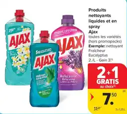 Carrefour Market Produits nettoyants liquides et en spray Ajax aanbieding