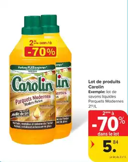 Carrefour Market Lot de produits Carolin aanbieding