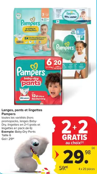 Langes, pants et lingettes Pampers