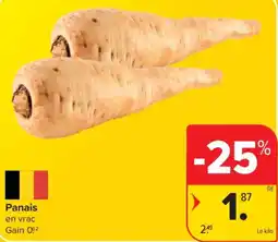 Carrefour Market Panais en vrac aanbieding