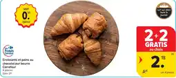 Carrefour Market Croissants et pains au chocolat pur beurre Carrefour aanbieding