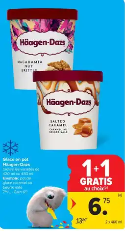 Carrefour Market Glace en pot Häagen-Dazs aanbieding