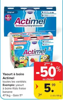 Carrefour Market Yaourt à boire Actimel aanbieding