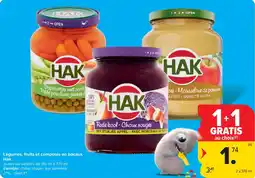 Carrefour Market Légumes, fruits et compotes en bocaux Hak aanbieding