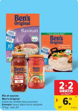 Carrefour Market Riz et sauces Ben's Original aanbieding