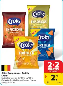 Carrefour Market Chips Explosions et Tortilla Croky aanbieding