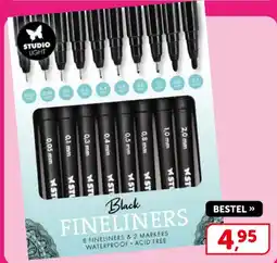 Boekenvoordeel Black Fineliners aanbieding