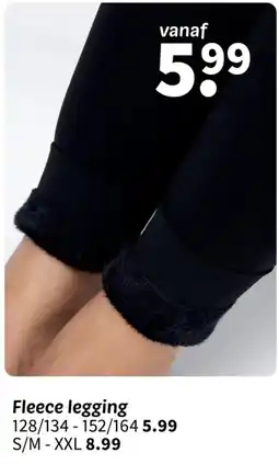 Wibra Fleece legging aanbieding