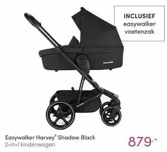 Baby & Tiener Easywalker harvey3 shadow black 2-in-1 kinderwagen aanbieding