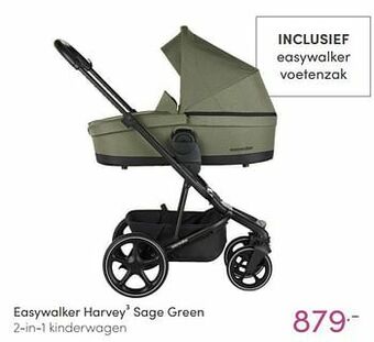 Baby & Tiener Easywalker harvey3 sage green 2-in-1 kinderwagen aanbieding