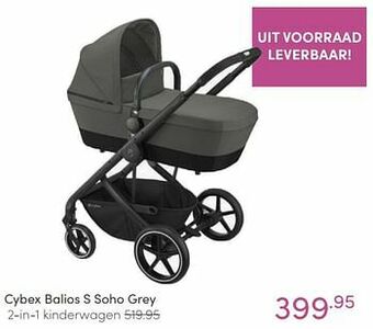 Baby & Tiener Cybex balios s soho grey 2-in-1 kinderwagen aanbieding