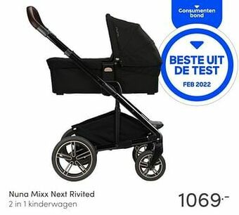 Baby & Tiener Nuna mixx next rivited 2 in 1 kinderwagen aanbieding