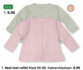 Zeeman Vest met ruffel aanbieding