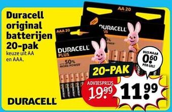 Kruidvat Duracell original batterijen aanbieding