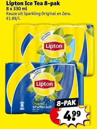 Kruidvat Lipton ice tea 330ml aanbieding