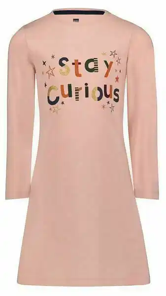 HEMA Kindernachthemd Katoen Stretch Stay Curious Lichtroze (lichtroze)