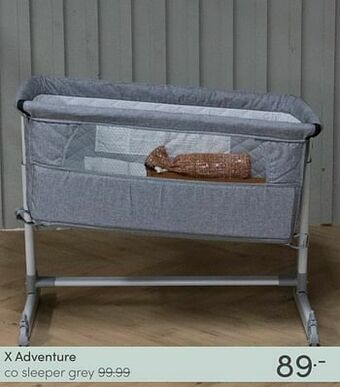 Baby & Tiener X adventure co sleeper grey aanbieding