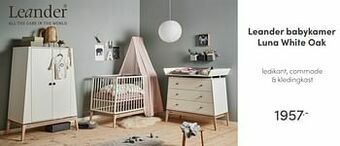 Leander babykamer luna white oak