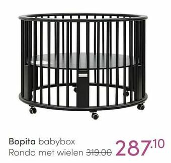 Baby & Tiener Bopita babybox rondo met wielen aanbieding