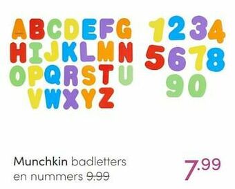 Baby & Tiener Munchkin badletters en nummers aanbieding