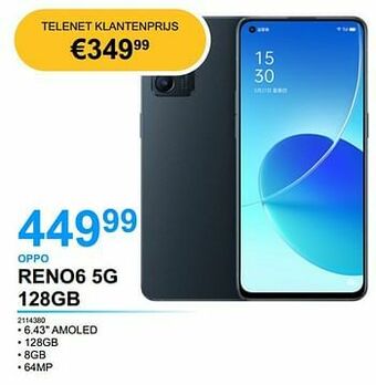 AUVA Oppo reno6 5g 128gb aanbieding