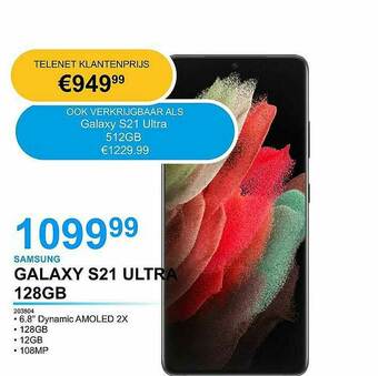 AUVA Samsung Galaxy S21 Ultra 128gb aanbieding