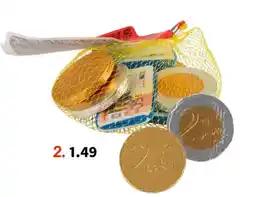 Wibra Chocolate munten en bilijetten aanbieding