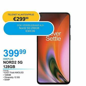 AUVA Oneplus Nord2 5g 128gb aanbieding