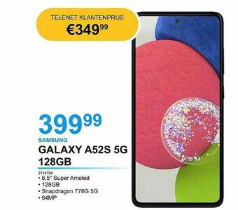 AUVA Samsung Galaxy A52s 5g 128gb aanbieding