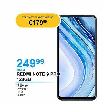AUVA Xiaomi Redmi Note 9 Pro 128gb aanbieding