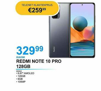 AUVA Xiaomi Redmi Note 10 Pro 128gb aanbieding