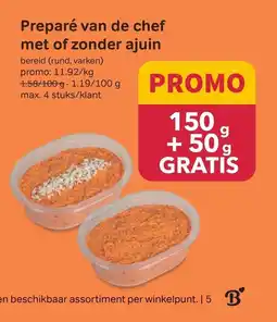 Bon Ap Preparé van de chef met of zonder ajuin aanbieding