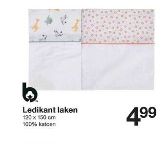 Zeeman Ledikant Laken aanbieding