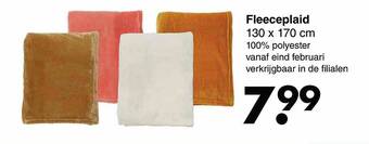 Wibra Fleeceplaid aanbieding
