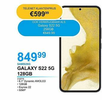 AUVA Samsung Galaxy S22 5g 128gb aanbieding